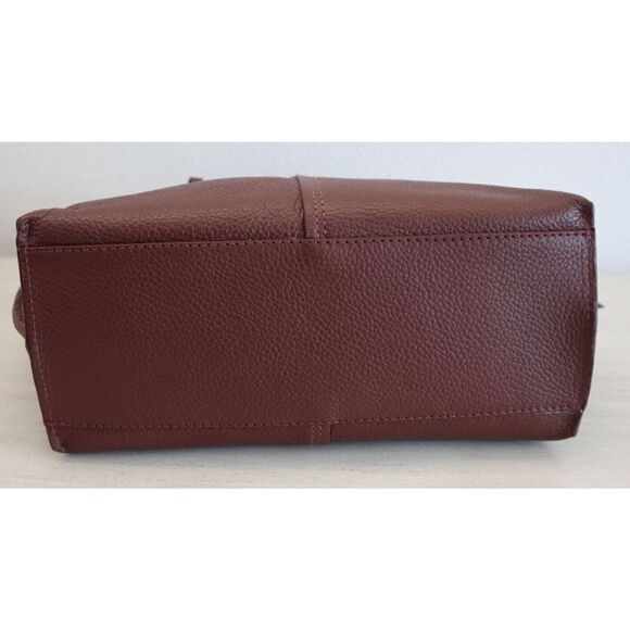 Botkier 21F2783HPMAL Large Brown Hudson Dual Handle Leather Tote Bag - Picture 13 of 15